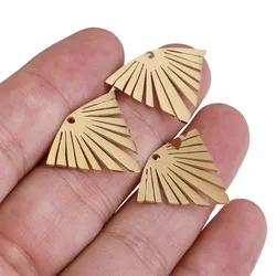 5pcs/Lot Stainless Steel Sector Boho Earrings Gold Charms DIY Connectors Jewlery Making Supplies Accessories wholesale bulk