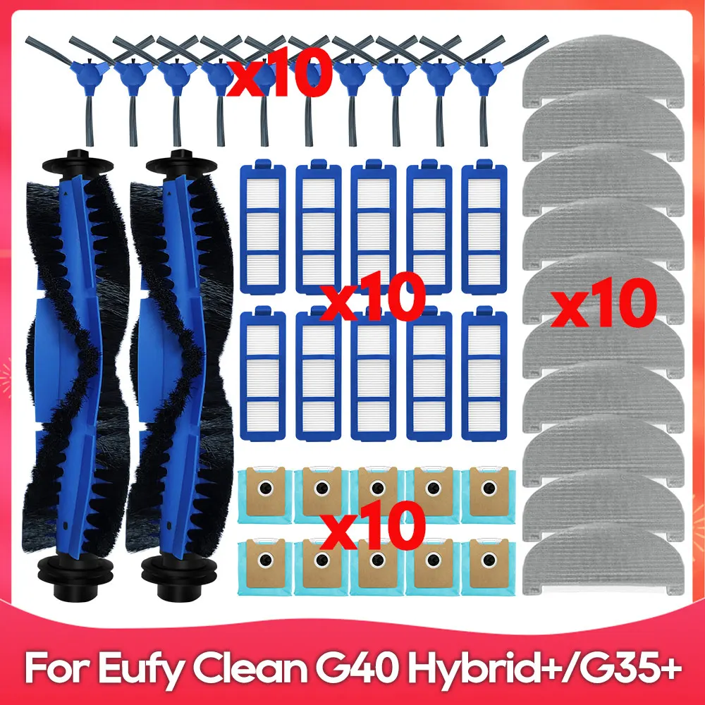 

Fit For Eufy Clean G40 Hybrid+ / G35+ Roller Side Brush Filter Mop Cloths Rag Robot Vacuum Cleaner Spare Parts Accessories