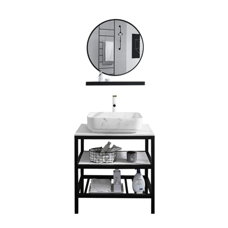 

Hxl Simple Floor Wash Basin Stainless Steel Bracket Wash Table Small Apartment Wash Basin