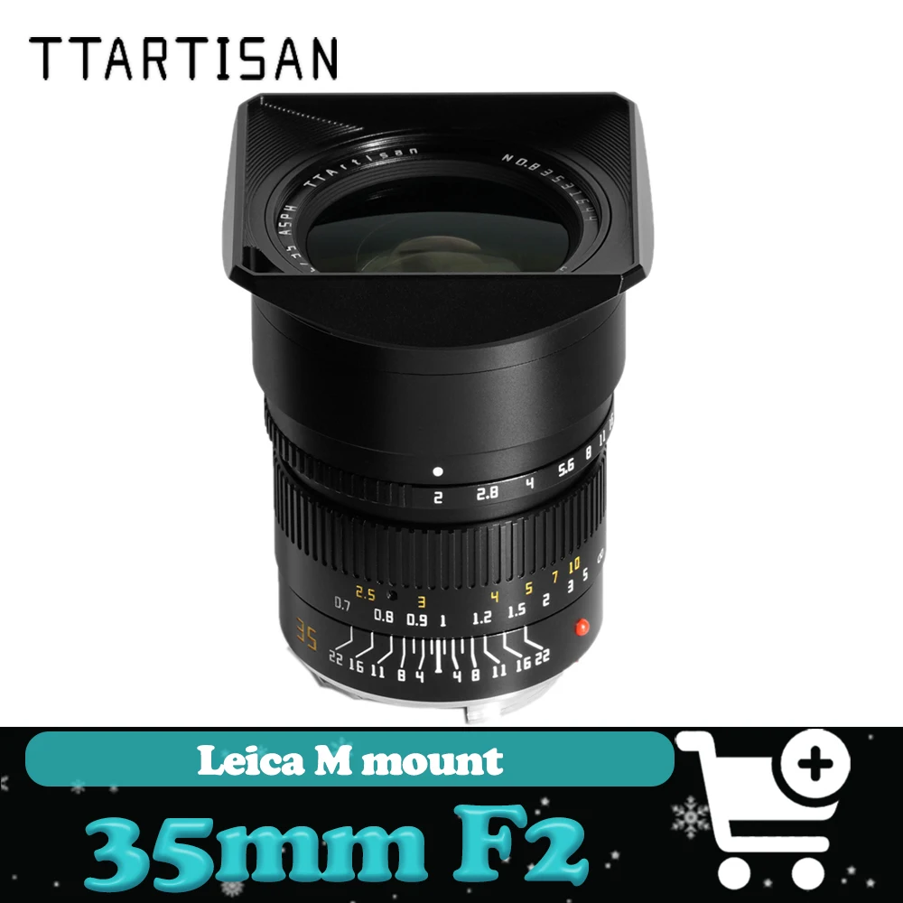 

TTArtisan APO-M 35mm F2 ASPH. Полнокадровый широкоугольный объектив с фиксированным фокусом, совместимый с Leica M2 M10R, для съемки уличных пейзажей