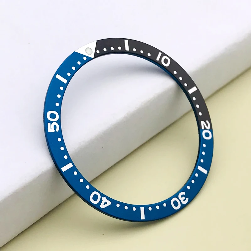 SKX007 Bezel Insert 38mm Aluminium Ring seiko Sport 5 SKX flat bezel SRPD Man Watch Cases Replace Parts,Size 38mm*31.5mm