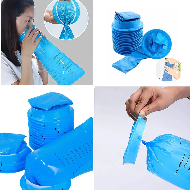5/10PCS  Large-capacity Disposable Vomit Bag Snap Ring Design Portable And Practical Suitable For Airplanes, Ships  Hospitals