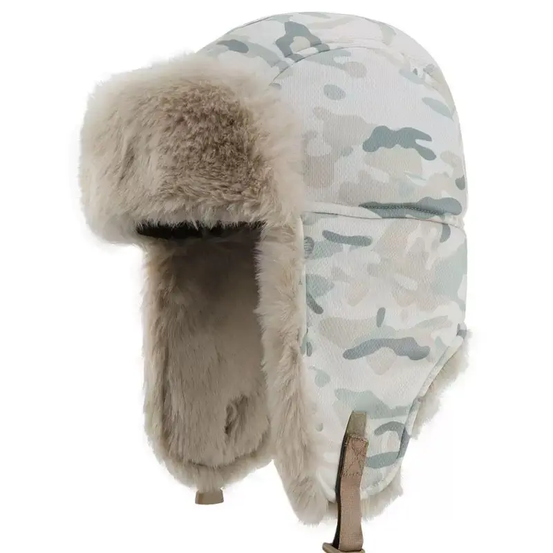Gorro táctico invierno grueso exterior protección fría y orejeras