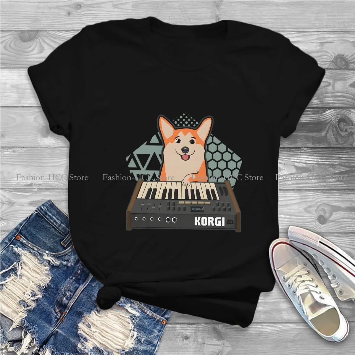 Dogs Polyester TShirts Synthesizer Fan KORGI Corgi Dog Lover Distinctive Homme T Shirt Funny Clothing