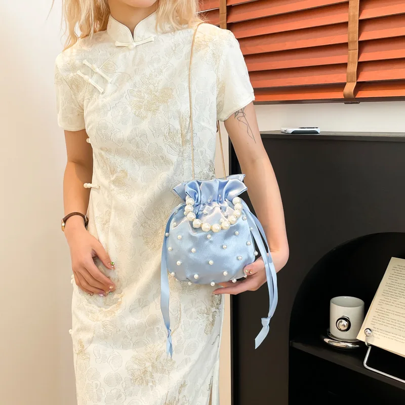 

Faionable 2025 Pearl Tassel Buet Bag Women's Crossbody Chain Bag Small Fraance Sle Buet Handbag Urban mat