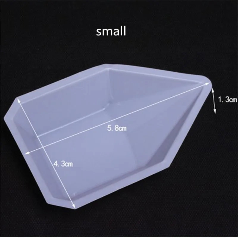 5pcs Gold Silver Diamonds Weighing Boats Pouring Funnel Dust Nuggets Square/rhombus/ship/hexagonal dish pan plastic anti-static