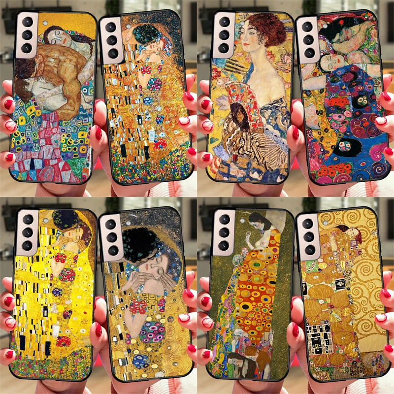 The Kiss Gustav Klimt Painting Phone Case For Samsung Galaxy S23 S20 FE S21 Ultra Note 10 S9 S10 Plus Note 20 S22 Ultra Cover