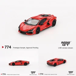 PreSale MINIGT 774 1:64 Revuelto Arancio Dac Lucido Diecast Diorama Model Collection Miniature Toys