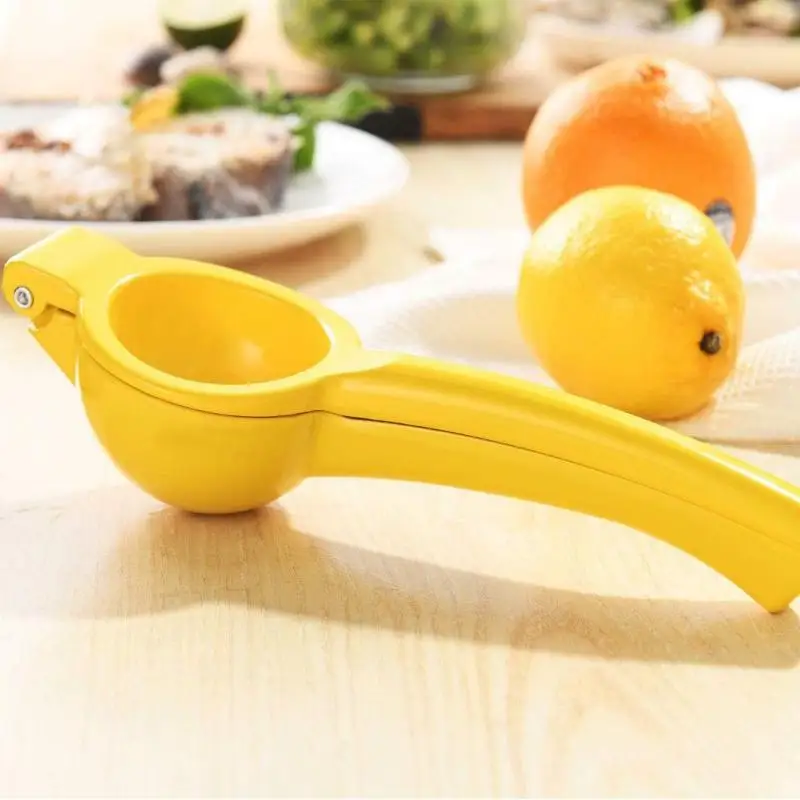 1Pc Home Manual Lemon Squeezer Aluminum Alloy Hand Pressed Orange Fruit Juicer Portable Kitchen Gadget For Easy Juicing.~