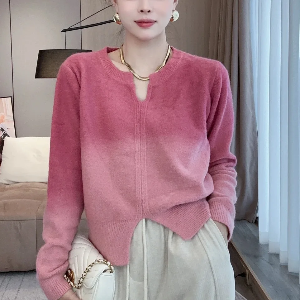 2024 Women's Clothing Gradient color sweater Spring Summer New 638