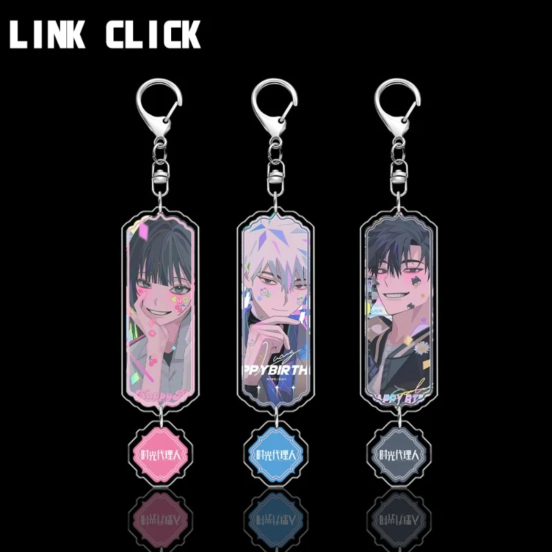 Link Click Charles Lucas Jo Publicized Personality HD Pattern Handsome Keychain Acrylic Mezzanine Pendant Animation Peripheral