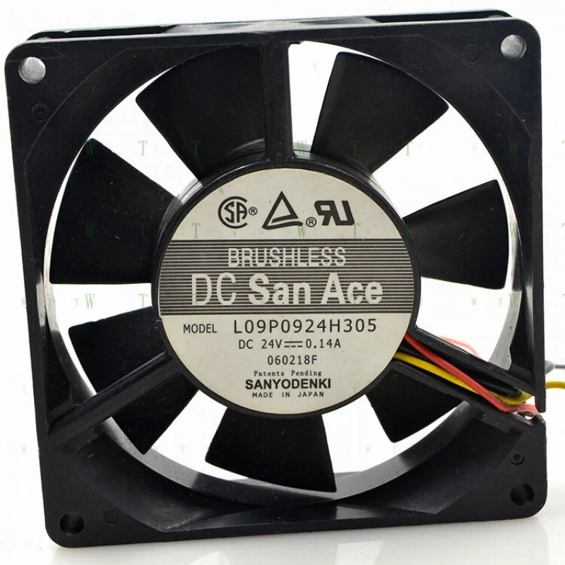 

H 1 pcs Sanyo 9cm9025 24v 0.14a L09P0924H305 three-line double ball cooling fan