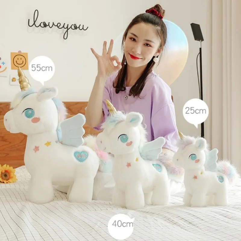 25 cm sterrenhemel eenhoorn knuffels voor kinderen regenboog pegasus poppen kinderen kerstcadeau