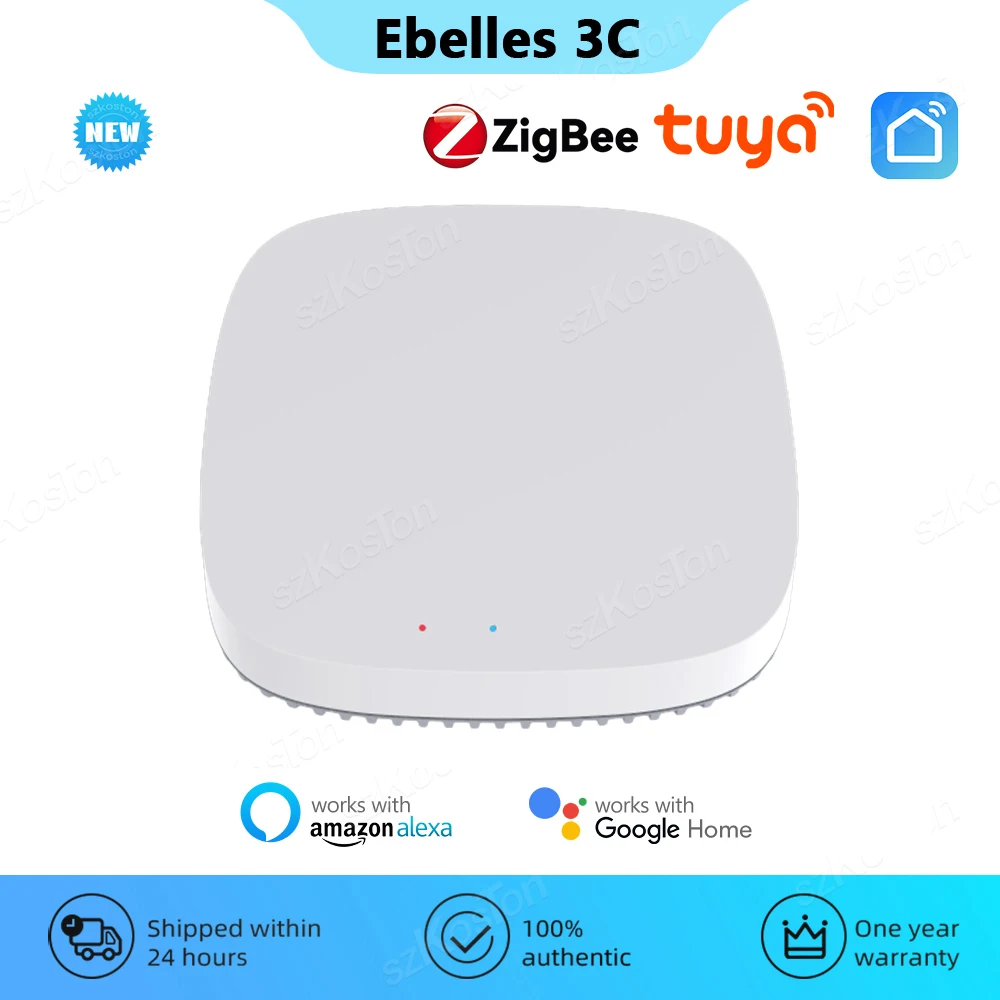 Tuya ZigBee Gateway Hub Smart Home Wireless Bridge Smart Life Mesh Remote Control Zigbee3.0 Protocol Works With Alexa Google