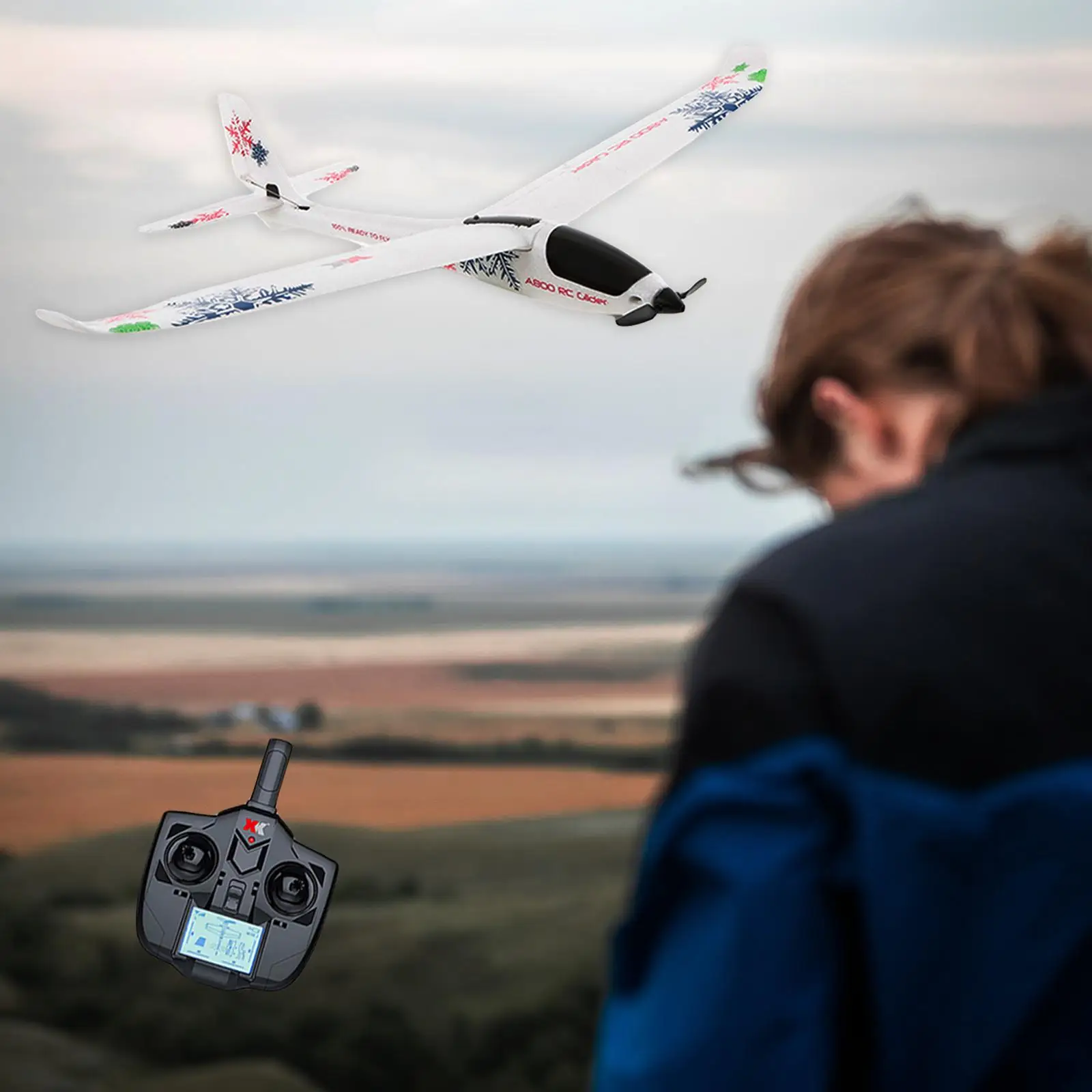 1 Pcs Remote Control 5 Channels Glider Airplane Toys RC Aircraft for Party Favors Picnic Christmas Gift Children Boys