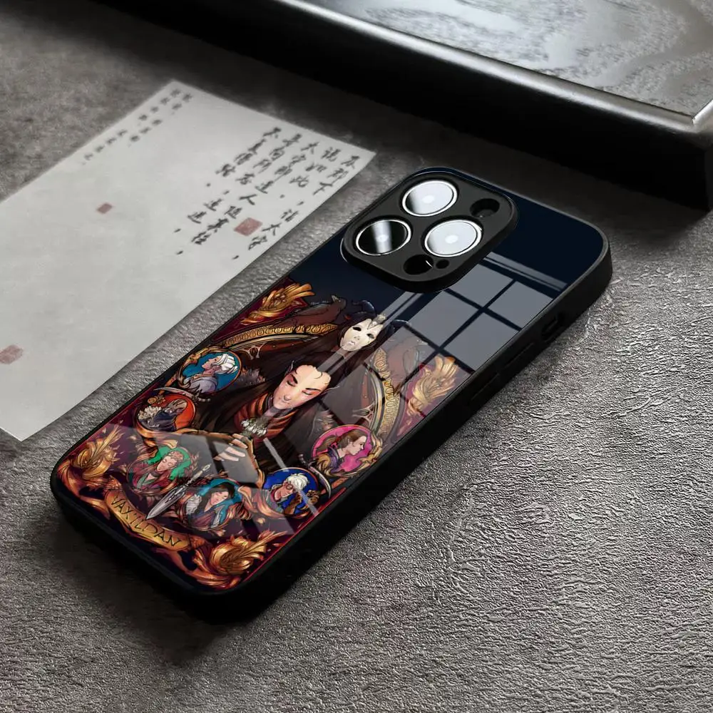 الكرتون V-Vx Machina حالة الهاتف ، L-Legend ، غطاء زجاجي لفون 15 برو ماكس ، 13 ، 12 ، 16 برو ، 11 ، 14 بلس ، X ، XR ، XS ، 8 ، 7 Plus ، SE