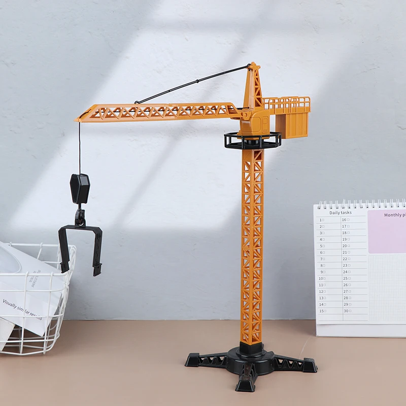 Plastic Engineering Diecast Tower Crane Classic Construction Model Vehicle Loader Tractor Excavator Toys Boys Gift