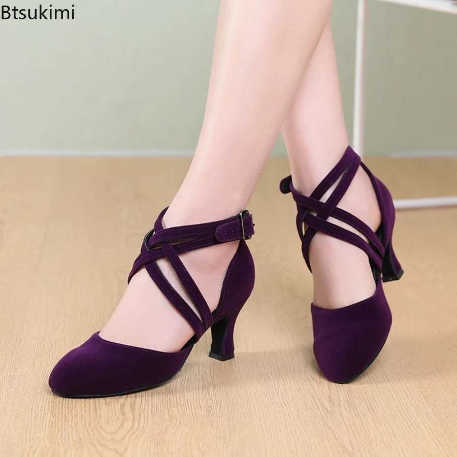 2026 New Ballroom Latin Dance Shoes for Women/Girls Latin Dance Shoes Women/Ladies Professional Tango Rumba Salsa Suede Sole view 4