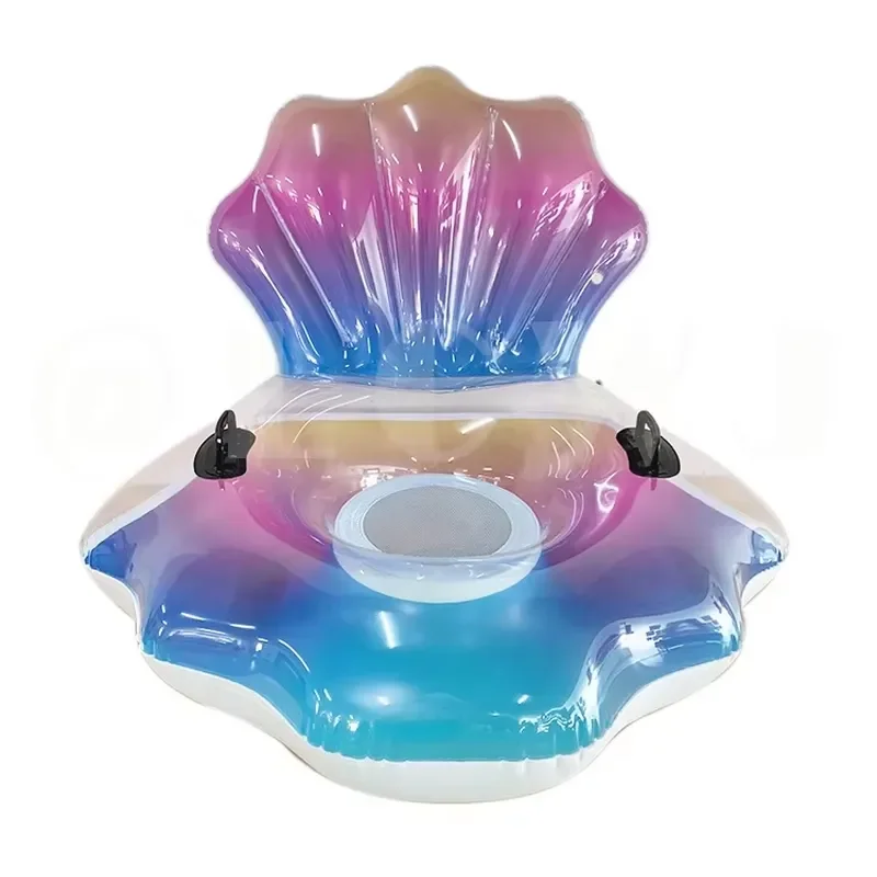 Giant Inflatable Sea Shell Pool Float Lounger Floating Island Raft for Adults Summer Beach Water Hammock Relaxing Lounge