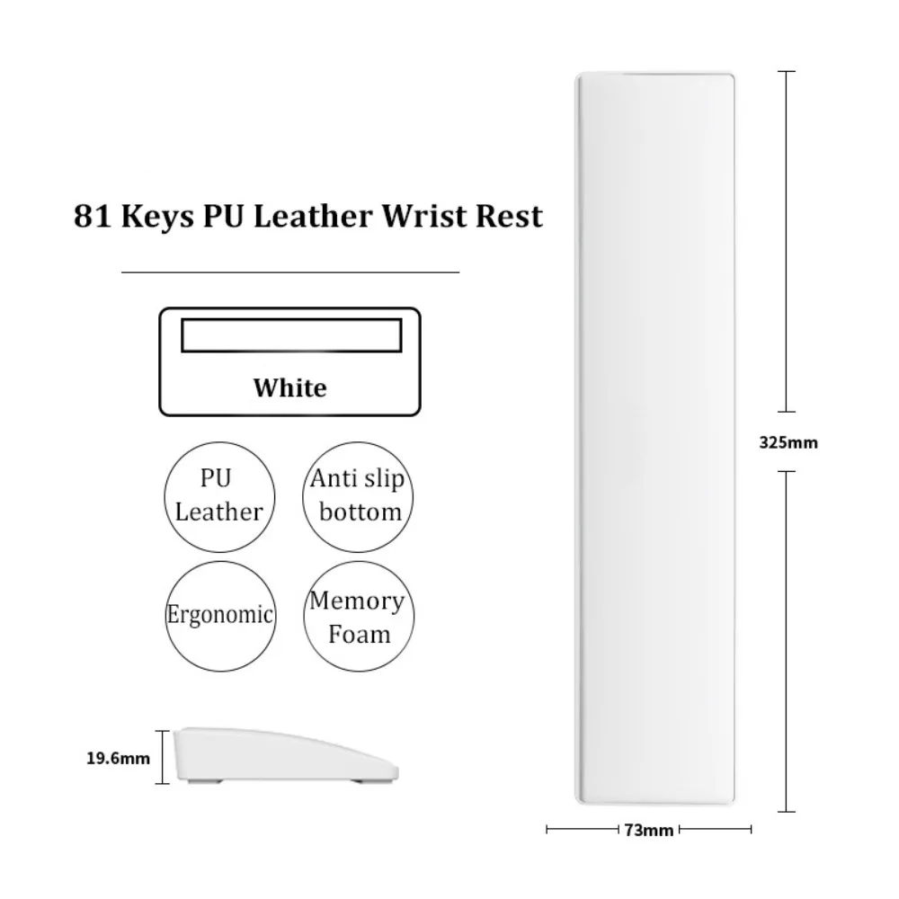 

81-клавишная подставка для запястья клавиатуры, эргономичная противоскользящая подставка для запястья клавиатуры, пена с эффектом памяти, удобная подставка для компьютера
