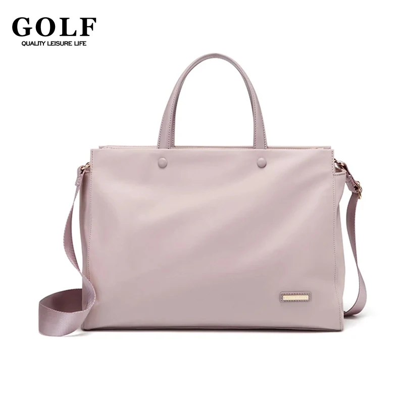 GOLF Handbags Pink Colour Women Shoulder Bags Simple Black Briefcase Documents Laptop Bag 14 inches Anti Shock Crossbody 2024