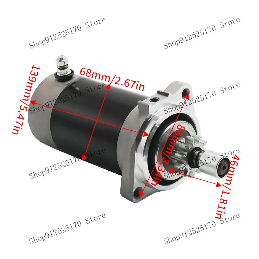 

2-stroke Outboard Starter Motor For Yamaha 20HP 20C 25HP 25 25Q 25B C25 CV25 25V MHS/L LH 689-81800-11 689-81800-12 689-81800-13