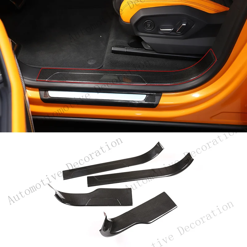 Z+ Carbon Fiber Sticker Door Sill Protector Door Step For Lamborghini Urus 18-23