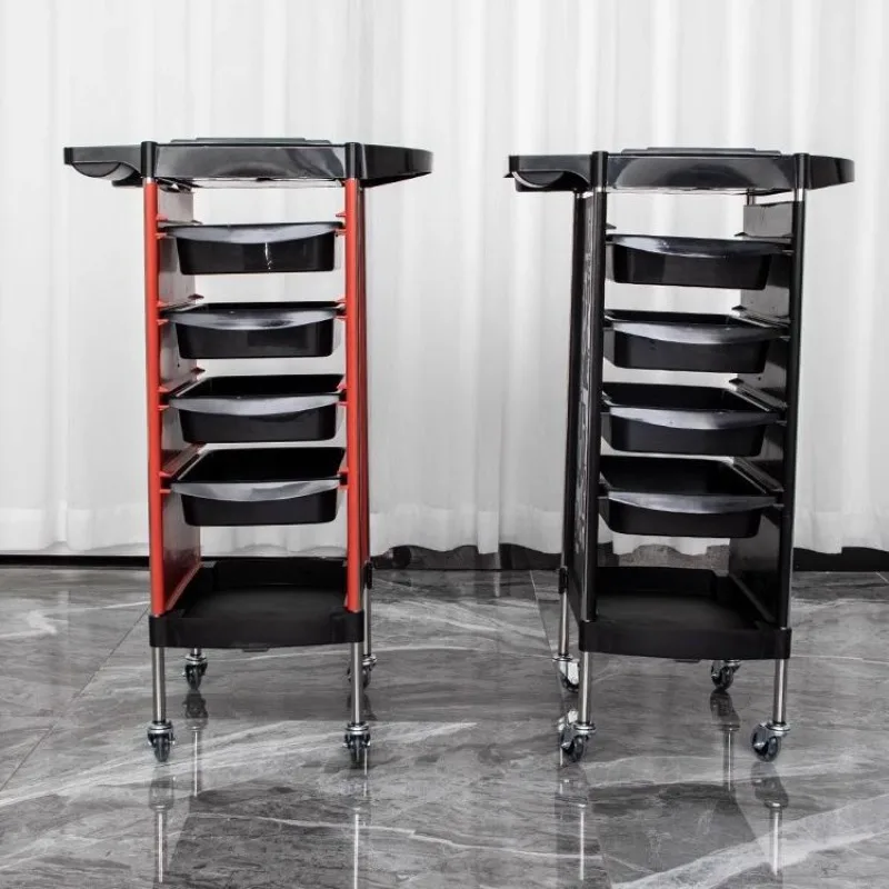 أثاث صالون الكل في واحد، منظم أدوات تصفيف الشعر الاحترافي، عربة صالون متنقلة لمحطة عمل تصفيف الشعر في محل الحلاقة #4