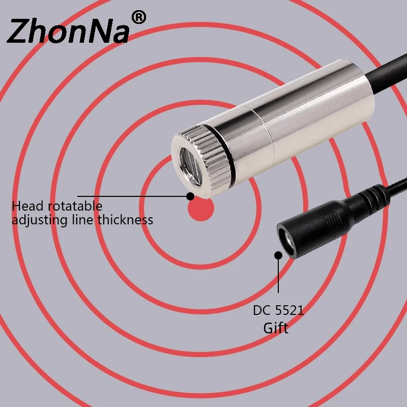 660nm Red WithScaleCrossLine Laser ModuleHead Glass Lens Focusable Adjustable DiodeLndustrial Diameter12mmOptical Lnstruments