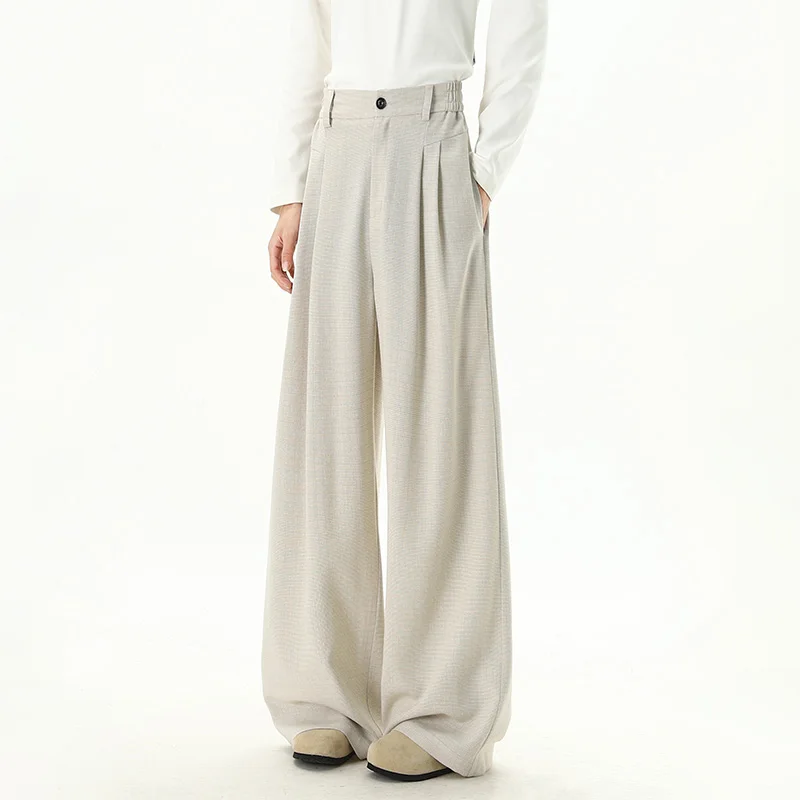 

Oversized Suit Pants Men Fashion Society Mens Black Dress Pants Korean Loose Wide Leg Pants Mens Office Formal Trousers M-3XL