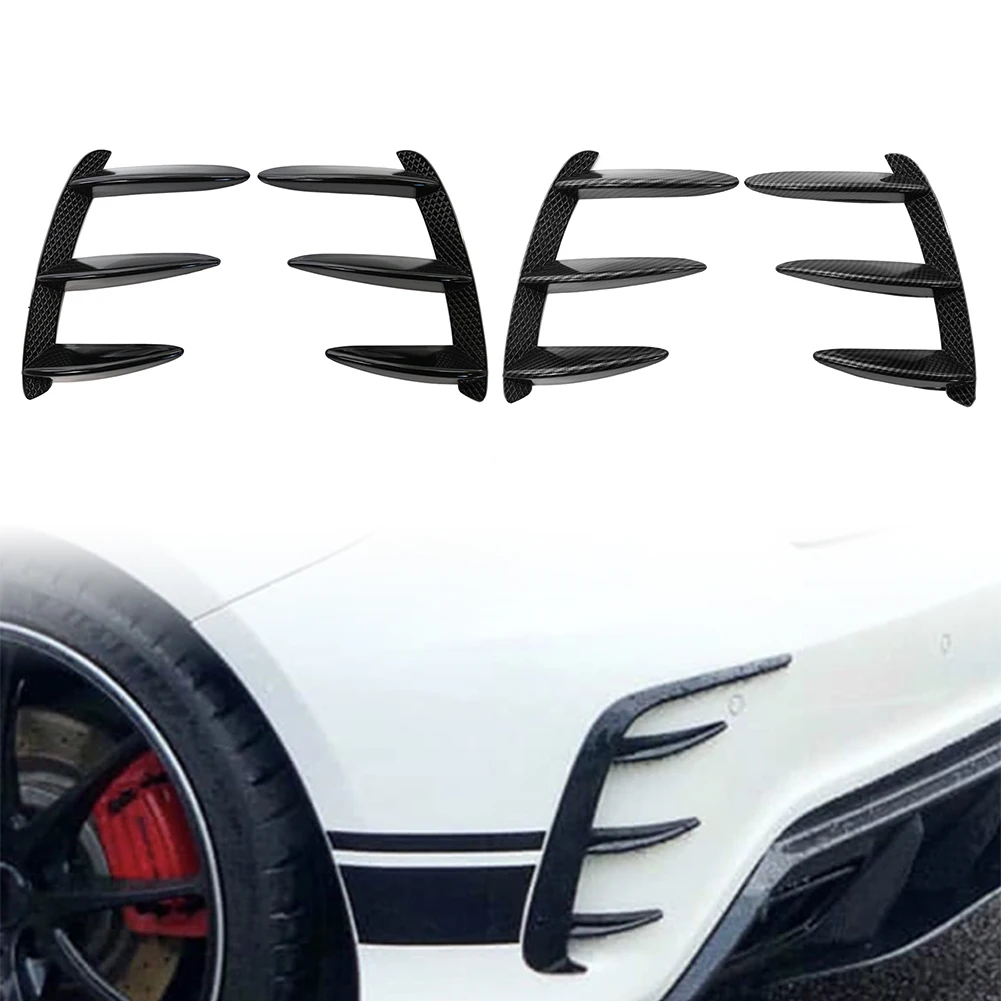 2x Car Rear Bumper Splitter Spoiler Canard Air Vent Trim For Mercedes Benz W176 A200 A250 A45AMG 2013 2014 2015 2016 2017 2018