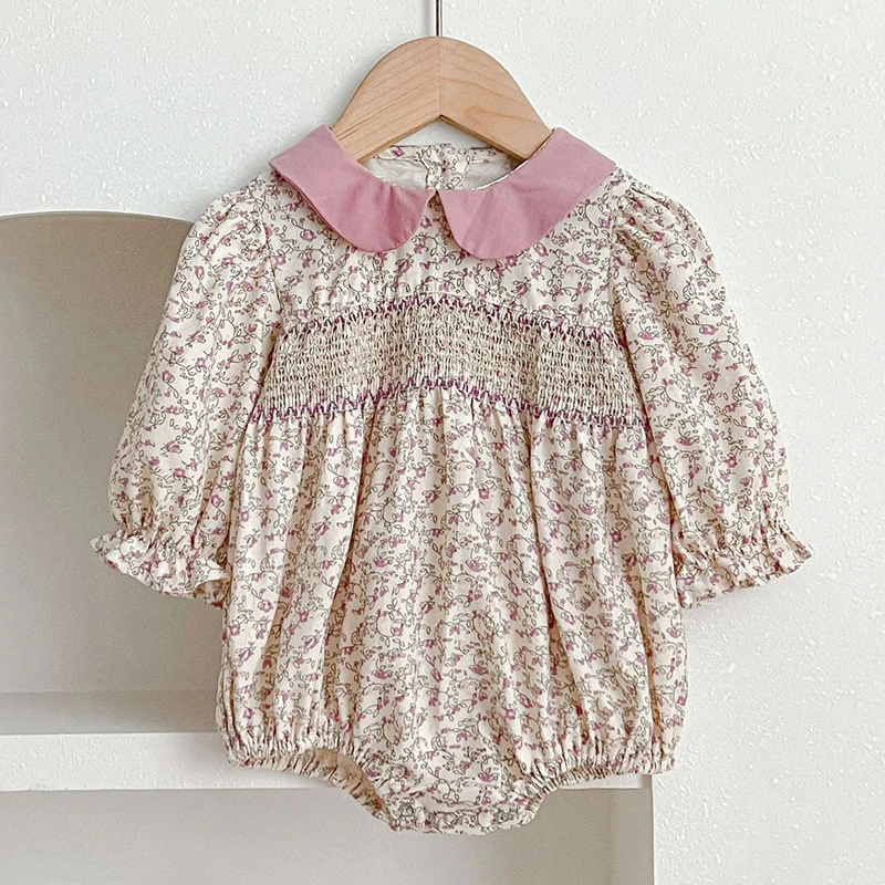 Infant Kids Baby Girls Long Sleeve Sweet Print Sisters Dress Spring Autumn Newborn Baby Girls Princess Clothes Rompers