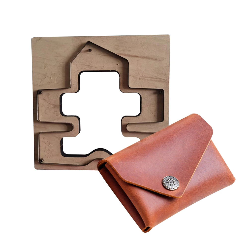 

Double layer card bag knife mold Leather wallet cutting and cutting knife mold DIY leather cutting Japanese knife mold