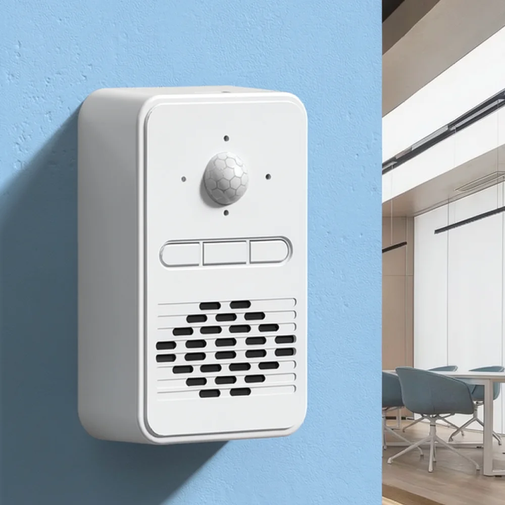 Smart Home Speaker - 充電式赤外線誘導式ウェルカムドアベル ワイヤレスアラームスピーカー 録音機能付き 小売店や家庭の入り口警報用