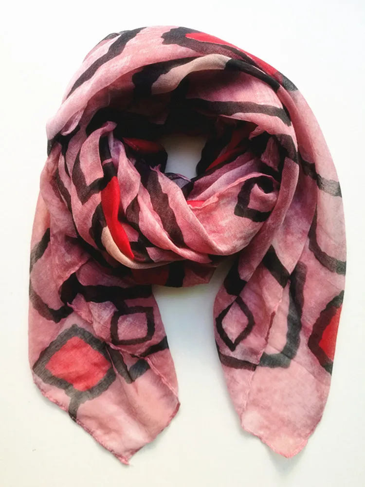 

New fashion wrap Geometric print Viscose Shawl women long Scarf Lady Print Soft Muffler Hijab Sjaal Foulards Snood scarves
