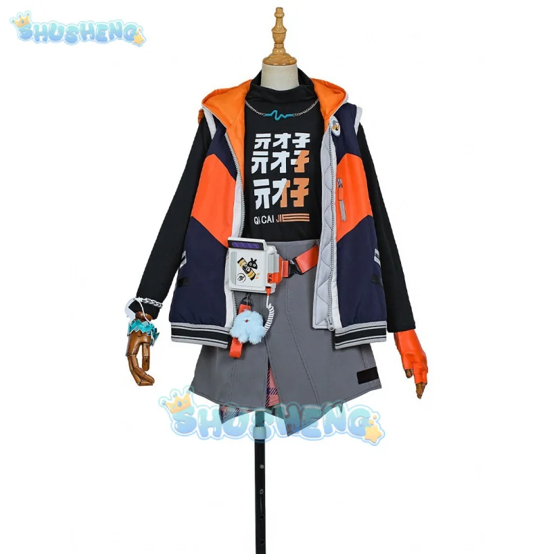 Zenless Zone Zero Belle Cosplay Kostüm Perücke Uniform Ohrringe Halskette Haarnadel Phaethon weise neue Eridu Halloween Party für Frauen