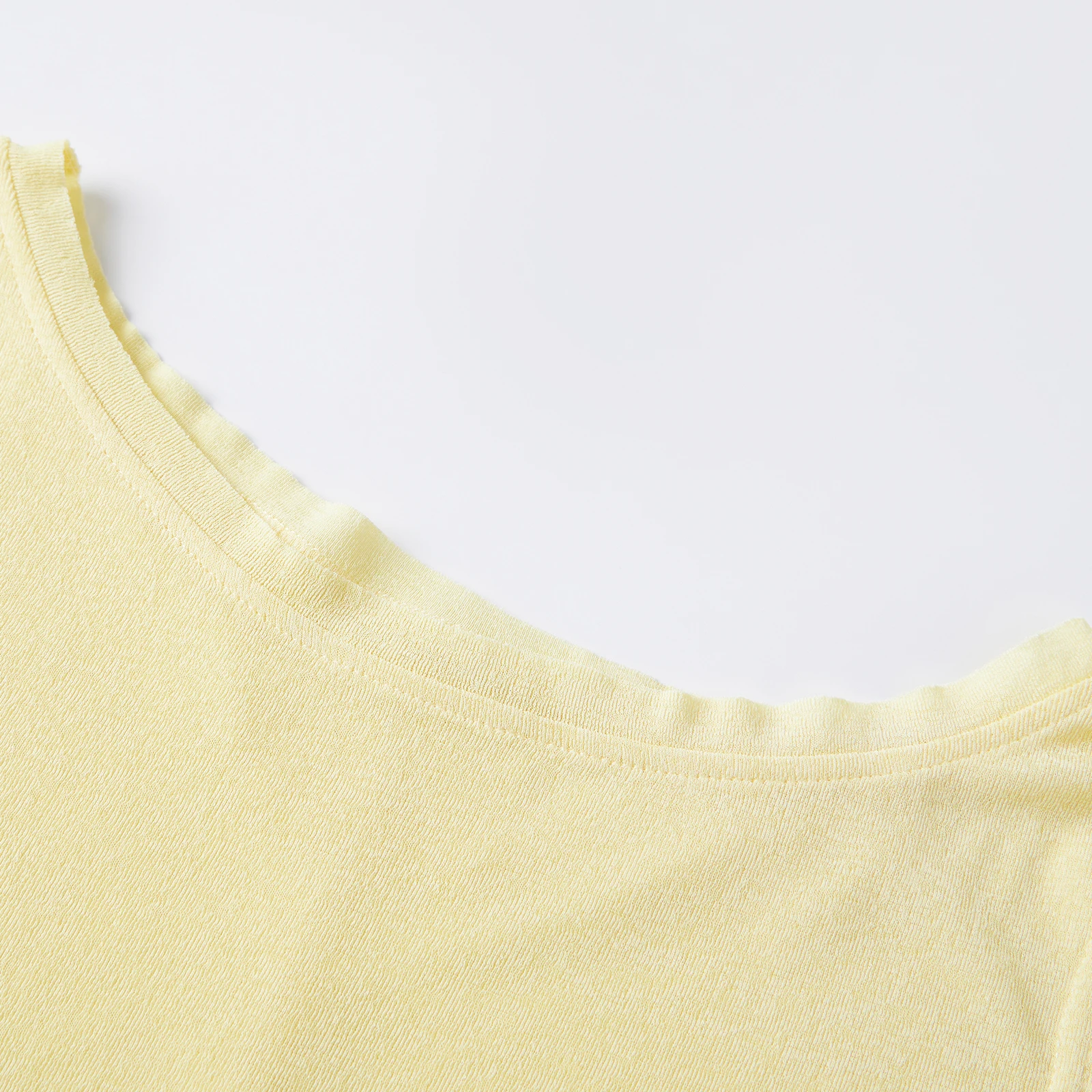 تي شيرت نسائي بأكمام طويلة وقصة ضيقة وأنيق بلون سادة ورقبة دائرية وأكمام طويلة للخريف #4