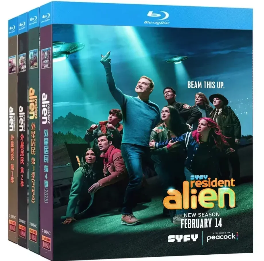 Resident Alien Season 1-4 8-Disc New Sealed High Definition Blu-ray Box Set DVD