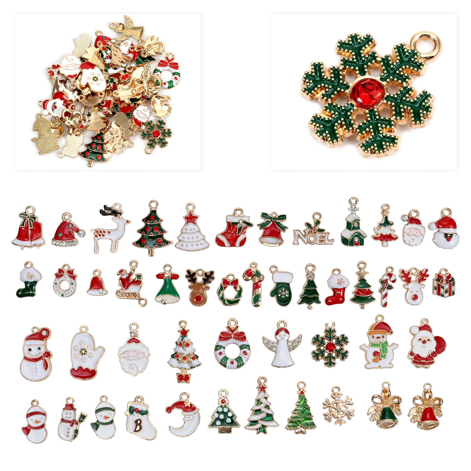 

DIY Pendant Party Jewelry Decor Christmas Charms for Earring Elements Pendants Bracelet Accessory