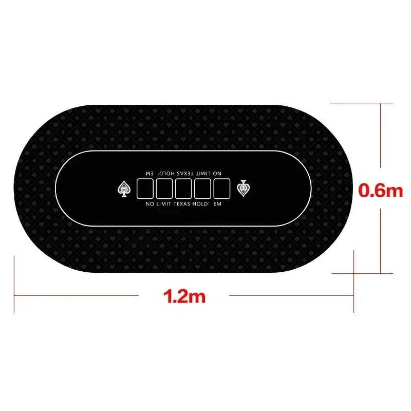 1.2*0.6M Texas Hold\'em custom tablecloth waterproof digital printing casino board game poker pad rubber tablecloth circular pad