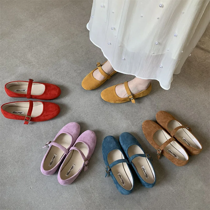 

BOMENDUI 2026 Spring Brand Women Flats Soft Leather Eelgant Dress Shoes Round Toe Shallow Slip On Ladies Casual Ballet Shoes Mu