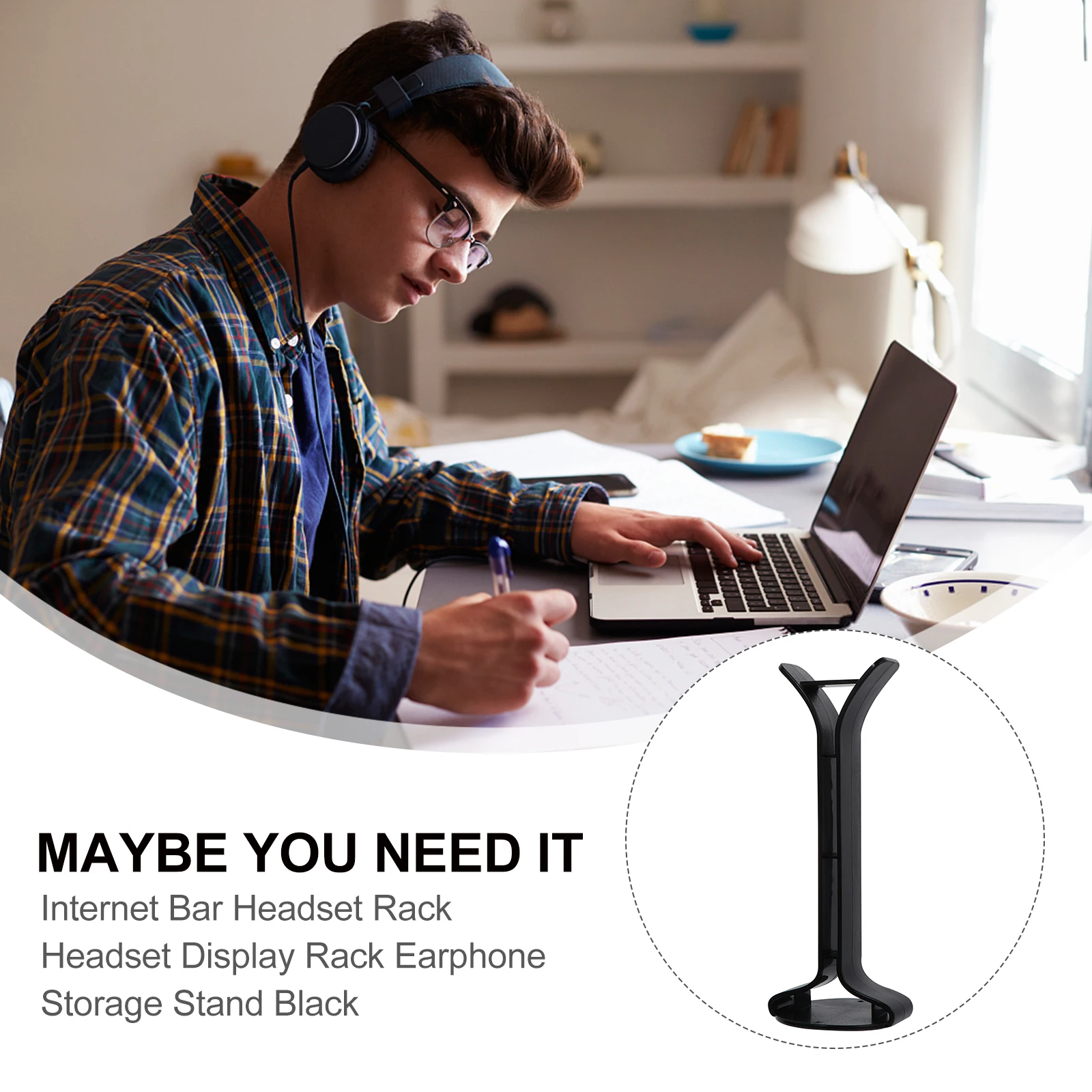 

Headphone Display St Headset Holder Rack ABS Storage Small Size Non Slip Mat Home Office Dorm Compatibility