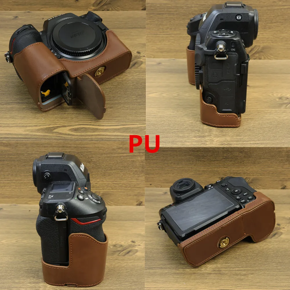 Z8 PU / Real Genuine Leather Camera Half Case Body Base Protector for Nikon Z 8 Camera