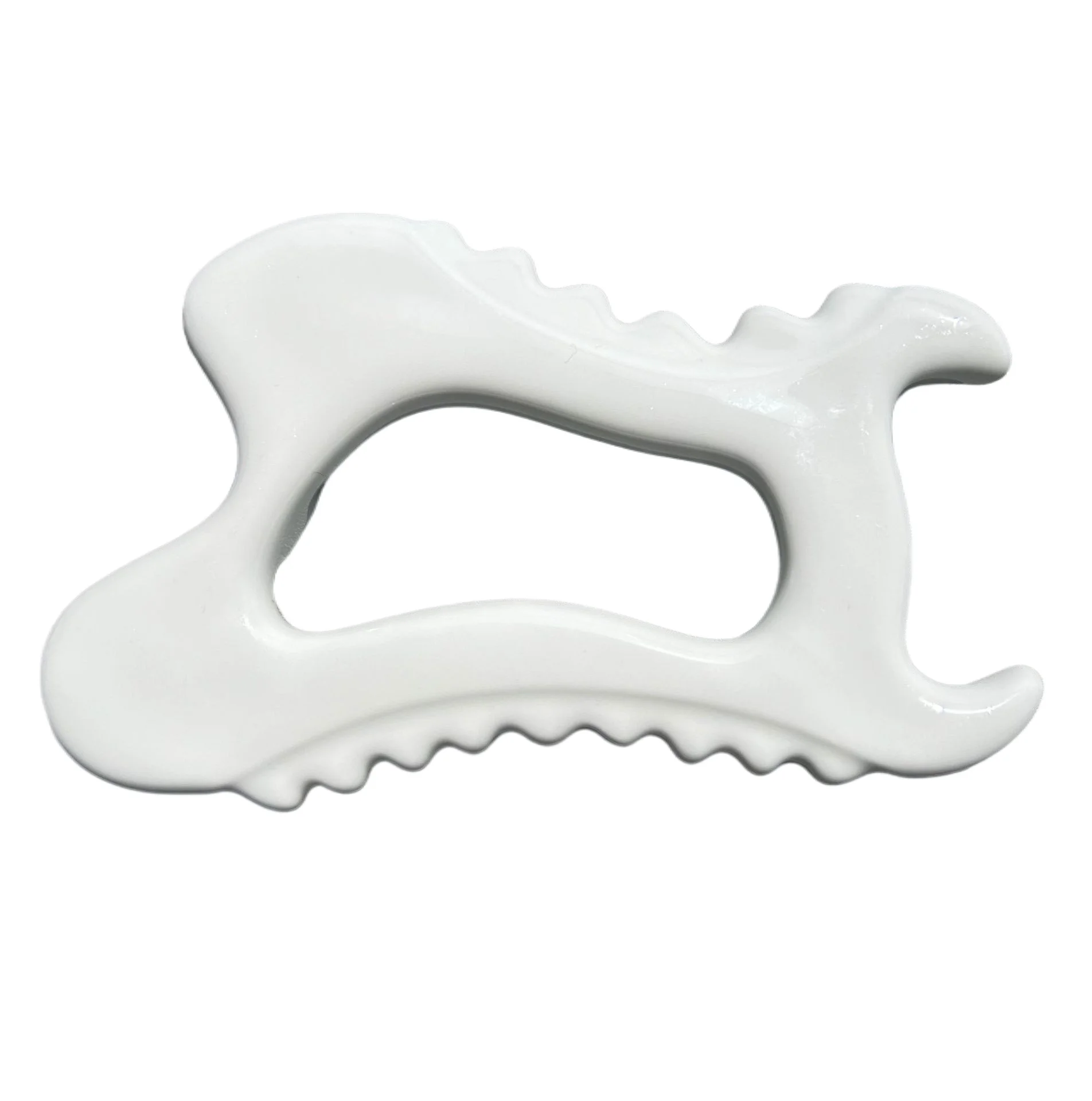 Ceramic Gua Sha Scraping Plate Face Body Massage Tool Universal Beauty Massager White Fish Shape