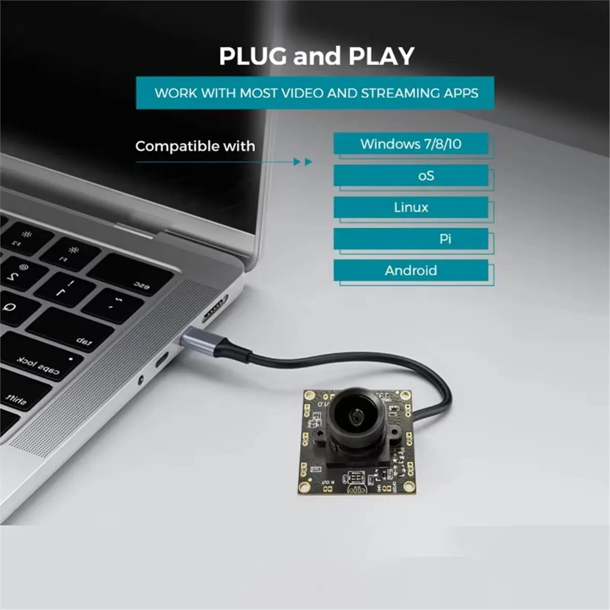 2MP USB HD Camera Module Wide Angle NO Distortion 1080P 30FPS Webcam for Autodarts Android Liunx