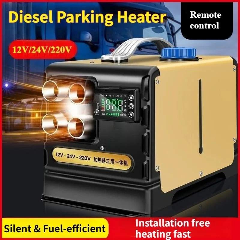 Installation-Free 12V/24V/220V All-in-One Diesel Parking Heater 5kw for Car Truck RV and Home Use