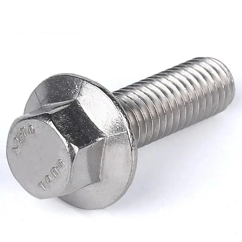 5-20Pcs 1/4-20 5/16-18 3/8-16 UNC Hex Flange Bolt Hexagon Head with Serrated Washer Cap Screw 304 A2 Stainless Steel