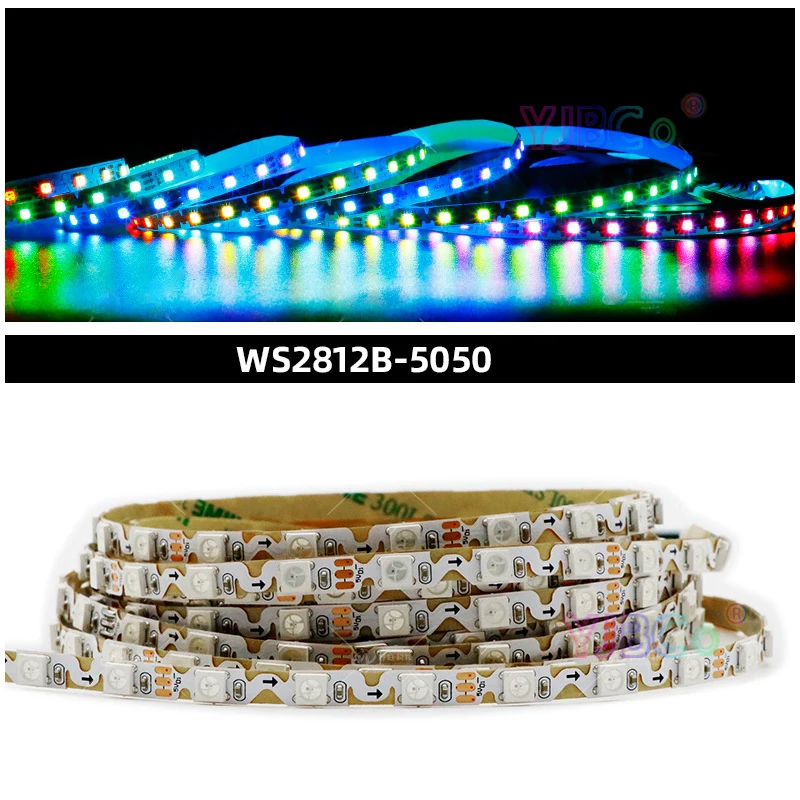 Imagem -06 - Lado Estreito mm Pcb s tipo Sk6812 Ws2812 Endereçável Tira Led 60 84leds m Smd 3535 5050 Rgb Pixel ic Fita de Luz Dobrável 5v 12v