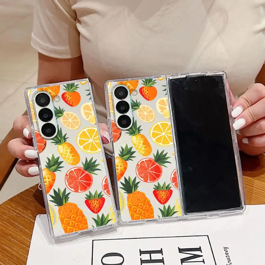 Color Fruit Case for Samsung Galaxy Z Fold 8 Ultra ZFold6 Z Fold 7 6 5 4 3 ZFold4 ZFold5 ZFold7 ZFold3 Phone Funda