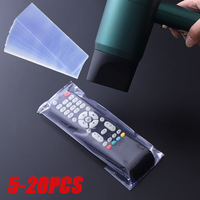 5/10/20PCS Transparent Heat Shrink Film TV/ Air Condition Remote Control Cover for Xiaomi Samsung Universal Protective Bag Case